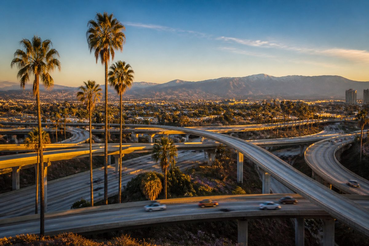 California landscape and skyline